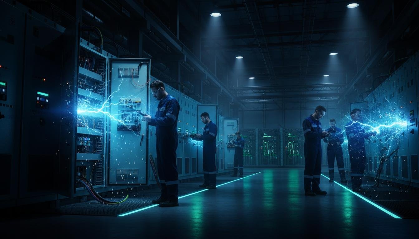 Electrical installations background